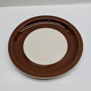 Syracuse China 12-C Dinner Plate 10.25" Brown Cream USA Vintage Restaurant Ware